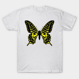 Butterfly, black and yellow T-Shirt